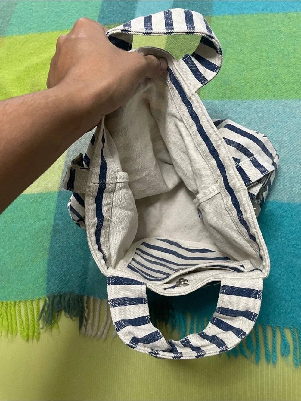 Baggu canvas stripe duck bag